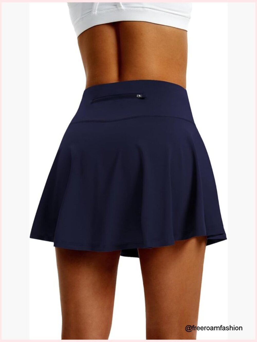 High Waist Pleated Tennis Skirt with 4 Pockets Athletic Golf Skort